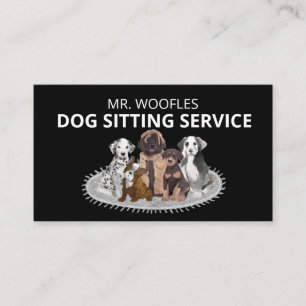 Dog Pet Sitting Watercolor Business Card Visitenkarte
