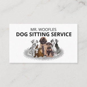 Dog Pet Sitting Watercolor Business Card Visitenkarte