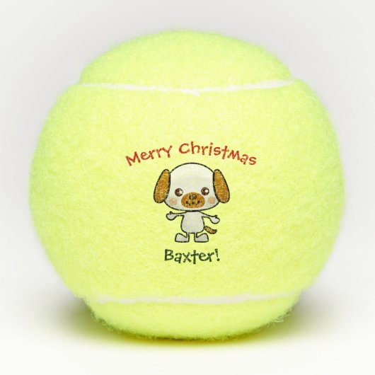 Dog Pet Toy Niedlich Weihnachten Tennisbälle (Vorderseite)