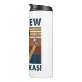 DOG PEW PEW MADAFAKAS VINTAG RETRO THERMOSBECHER (Nach rechts gedreht)