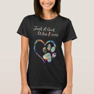 Dog Pfosten Gefärbte Krawatte Rainbow Dog T-Shirt