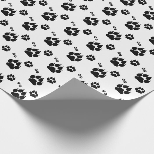 Dog Pfow druckt Packpapier (Ecke)