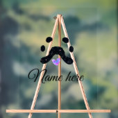 Dog Pfow schwarzes Haustier hinzufügen Name Text T Acrylschild (Neutral)