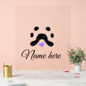 Dog Pfow schwarzes Haustier hinzufügen Name Text T Acrylschild (Hochzeit)