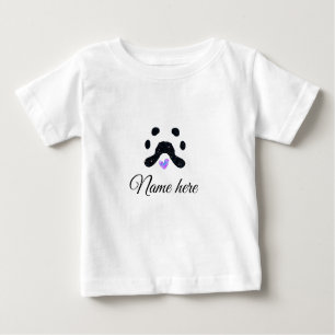 Dog Pfow schwarzes Haustier hinzufügen Name Text T Baby T-shirt