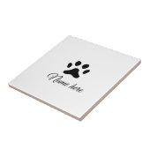 Dog Pfow schwarzes Haustier hinzufügen Name Text T Fliese (Seite)