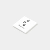 Dog Pfow schwarzes Haustier hinzufügen Name Text T Post-it Klebezettel (angewinkelt)