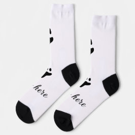 Dog Pfow schwarzes Haustier hinzufügen Name Text T Socken