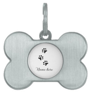 Dog Pfow schwarzes Haustier hinzufügen Name Text T Tiermarke