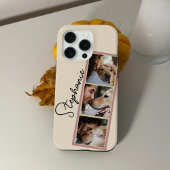 Dog Photo Collage Name Cream Pet Case-Mate iPhone Hülle