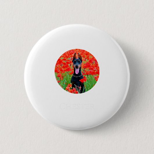 Dog Photo Shirt D Pet Gift Button (Vorderseite)