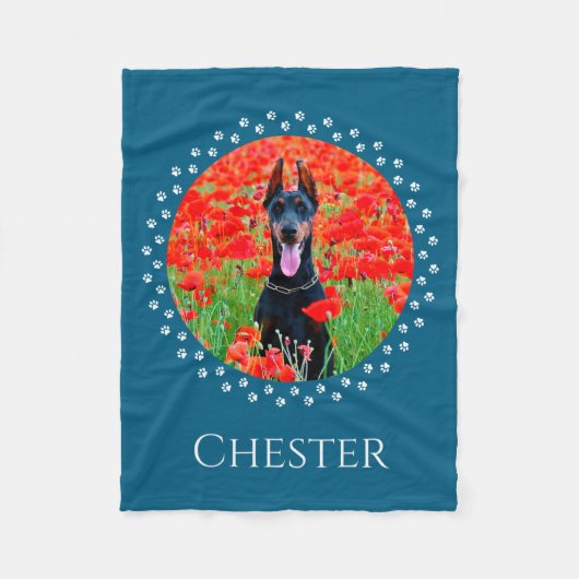 Dog Photo Shirt D Pet Gift Fleecedecke (Vorderseite)