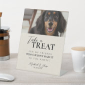 Dog Photo Wedding Treat Favor Sockelschild (In SItu)