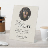 Dog Photo Wedding Treat Favor Sockelschild (In SItu)