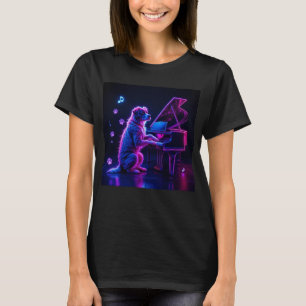 Dog Piano Musik Lover Funny T-Shirt