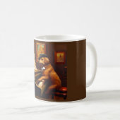 Dog Piano Player Kaffeetasse (VorderseiteRechts)