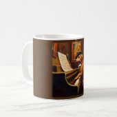Dog Piano Player Kaffeetasse (Vorderseite Links)