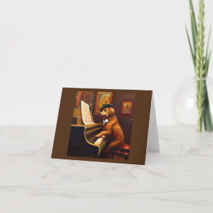 Dog Piano Player Karte