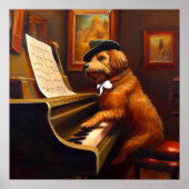 Dog Piano Player Poster (Vorne)