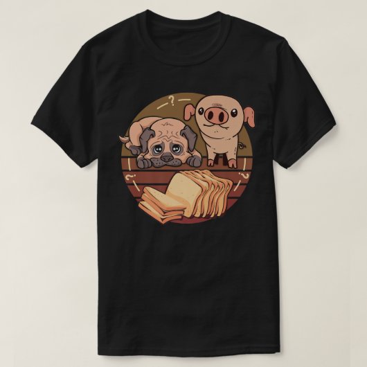 Dog pig loaf of bread, funny and cute dog and pig  T-Shirt (Design vorne)