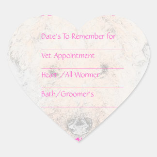 Dog Pink Erinnerung Stickers