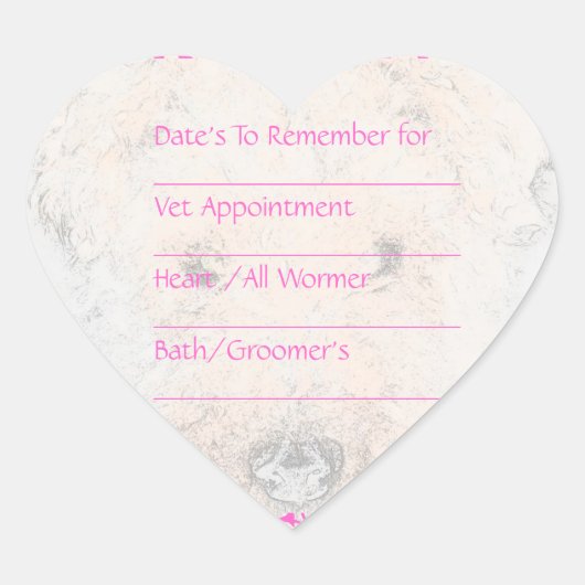 Dog Pink Erinnerung Stickers (Vorderseite)