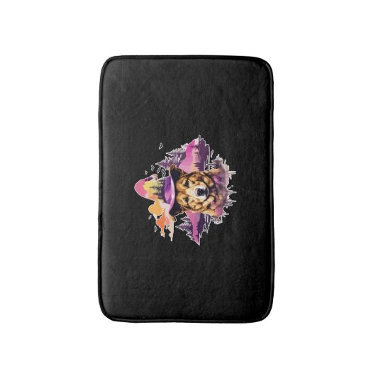 Dog Pink Halloween 2 Badematte (Vorderseite Vertikal)