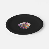 Dog Pink Halloween Pappteller (Schrägansicht)