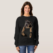 Dog   Pitbull in Bag Sweatshirt (Vorne ganz)