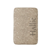 Dog Placemat - Brown Botanical, Personalized Badematte (Vorderseite Vertikal)