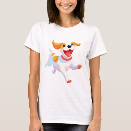 Dog Playing Ball T-Shirt (Vorderseite)
