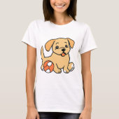 Dog Playing Ball T-Shirt (Vorderseite)