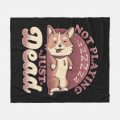 Dog Playing Dead - Niedlich Irony Pet Fleecedecke (Vorderseite (Horizontal))