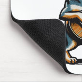 Dog Playing Guitar Singing Chihuahua Funny Dog Mar Mousepad (Ecke)