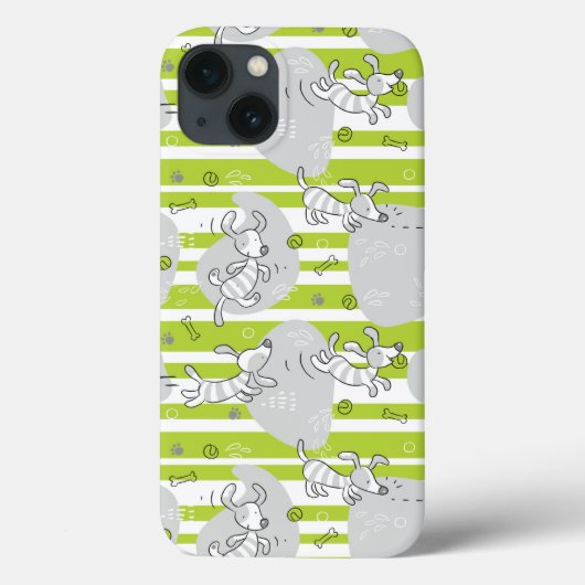 Dog Playing Pattern Background Case-Mate iPhone Hülle (Rückseite)