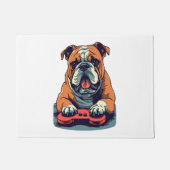 Dog Plays Videospiele Fußmatte (Vorderseite)