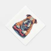 Dog Plays Videospiele Serviette (Ecke)