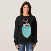 Dog Pocket French Bulldog Sweatshirt (Vorne ganz)