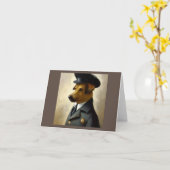 Dog Policeman Karte (Gelbe Blume)