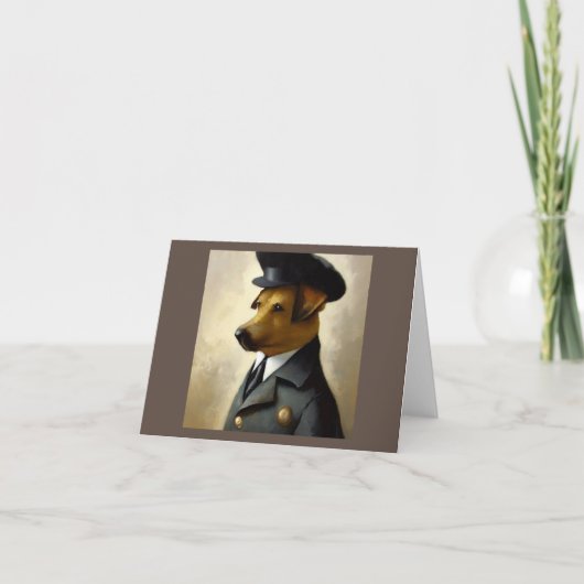 Dog Policeman Karte (Vorderseite)