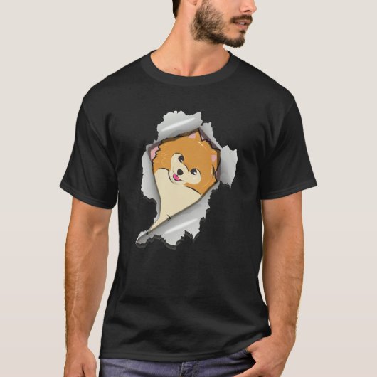 Dog Pomeranian Dog Owner T-Shirt (Vorderseite)