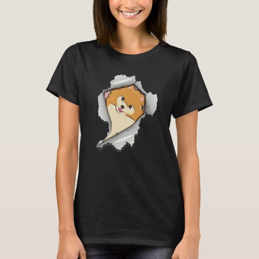 Dog Pomeranian Dog Owner T-Shirt (Vorderseite)