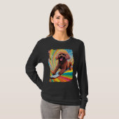 Dog Poodle Paddle Board T-Shirt (Vorne ganz)