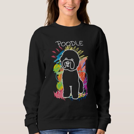 Dog  Poodle Women's Poodle Men's  3 Sweatshirt (Vorderseite)