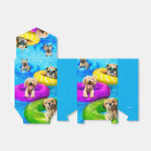 Dog Pool Party Geschenkschachtel (Ungefaltet)