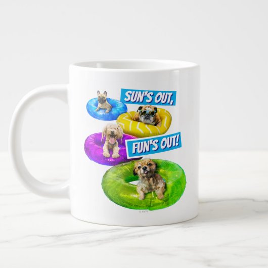 Dog Pool Party Jumbo-Tasse (Links)