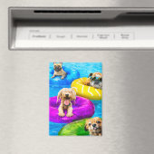 Dog Pool Party Magnet (In Situ (Geschirrspüler))