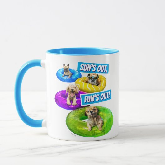 Dog Pool Party Tasse (Links)