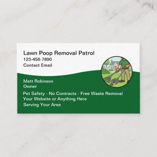 Dog Poop Removal Services  Visitenkarte (Vorderseite)