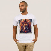 Dog Portrait Abstrakt Art T-Shirt (Vorne ganz)